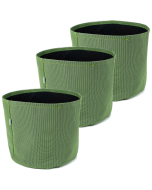 247Garden 3-Gallon Texteline Aeration Fabric Pots 3-Pack Forest Green Collection 10D x 9H