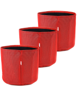 247Garden 3-Gallon Texteline Aeration Fabric Pots 3-Pack Red Pepper Collection 10D x 9H