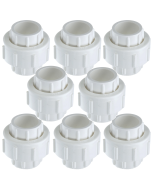 8-Pack 3/4 in. Schedule 40 PVC Unions w/ O-Ring Socket-Type Pipe Fittings