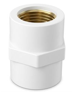 1/2 in. SCH-40 PVC Female Adapter with Brass FNPT ASTM D2466