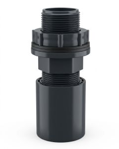 1/2 in. SCH-80 PVC Socket to Male NPT Threaded Tank Connector ASTM D2467 Bulk Head Fitting Kit