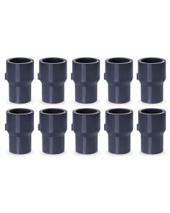10-Pk 1 x 3/4 in. Schedule 80 PVC Reducing Couplings Pipe Increase/Reducer Fittings (Socket) NSF ASTM D2467