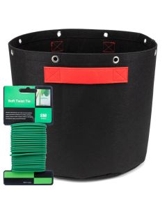 247Garden 25-Gallon Training Grow Bag w/Soft Twist Tie 25FT Combo