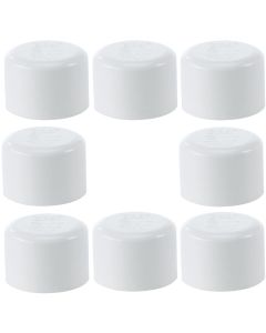 8-Pk 1-1/4 in. Schedule 40 PVC Caps/Slip Socket End Plug Pipe Fittings White NSF SCH40 ASTM D2466 1.25"