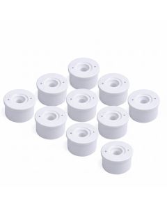 10-PK 1-1/4 in. PVC Caster Insert Fittings - ASTM SCH40 Furniture-Grade w/ 1.25" Spigot Connection