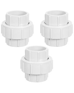 3-Pack 2 in. SCH-40 PVC Unions w/ EPDM O-Ring Seal Socket-Type ASTM D2466/F1970 Fittings