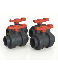 4-PK 1/2 in. SCH40/80 PVC True Union Compact Ball Shut-off Valve Socket-Type ASTM/ANSI Certified