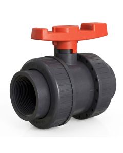 4 in. SCH40/80 PVC True Union Compact Ball Shut-off Valve Threaded-Type ASTM/ANSI Certified