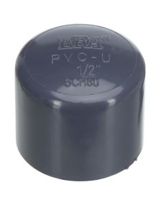 1/2 in. Schedule 80 PVC Cap/End Plug SCH-80 High Pressure Pipe Fitting NSF ASTM D2467