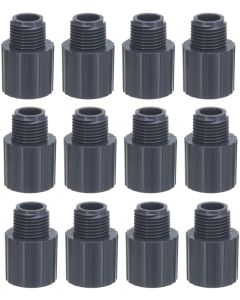 12-PK 1/2 in. Schedule 80 PVC Male Adapters NPT Pipe Fitting NSF ASTM D2467/D2464