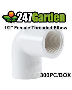 300PC/BOX 1/2 in. SCH-40 PVC 90-Degree Female Threaded Elbow FIPT x Slip/Socket Pipe Fitting NSF ASTM D2466