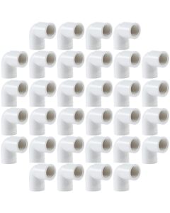 32-Pk 1/2 in. SCH-40 PVC 90-Degree Female Threaded Elbow FIPT x Slip/Socket Pipe Fitting NSF ASTM D2466
