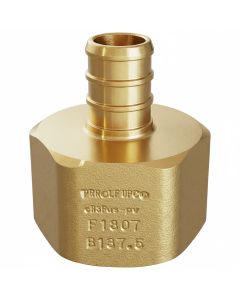 247Garden 1/2 in. PEX-B x 3/4 in. Female NPT HEX Adapter (Lead Free DZR Brass NSF F1807 PEX Crimp Fitting)