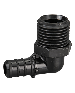 1/2" PEX-B x 1/2" Male NPT Elbow Adapter Plastic PPSU ASTM F2159 PEX Crimp Fitting NSF-Certified