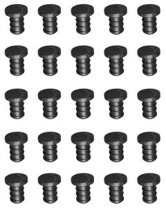 25-Pack 1/2 in. Plastic PEX Plug (End Cap) For Pex Tubing, 1/2-inch Poly PPSU Barb Crimp Fittings