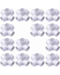 14-Pack 1/2 in. PVC 5-Way Elbow Fittings ASTM SCH40 Furniture-Grade Connectors