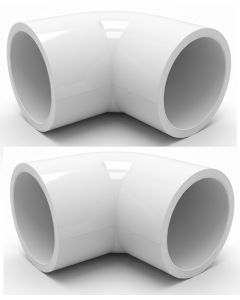 2-PK 1-1/4" 45-Degree SCH-40 PVC Fittings, Plumbing Grade NSF-PW UPC ASTM ANSI D2466 1.25"