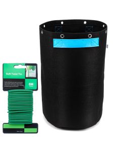 247Garden 15-Gallon Tall LST Low Stress Training Fabric Pot w/Soft Tie 25FT Bonsai Kit Combo