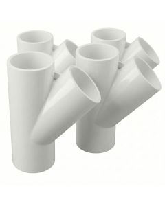 1-1/2 in. SCH-40 PVC Skew Tees Y-Fittings 3-Way 45-Degree Lateral Tees Pipe Socket NSF ASTM D2466 4-Pack