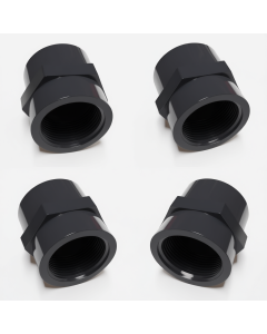 4-Pack 1-1/4 in. SCH-80 PVC Female HEX Adapters Slip x FNPT NSF ASTM D2467 High Pressure Pipe Fittings