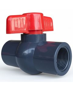 1 in. Heavy-Duty PVC Compact Ball Shut-off Valve Threaded-Type for SCH40/SCH80 Pipe Fitting