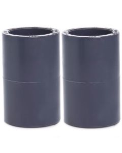 2-Pack 1 in. Schedule-80 PVC Couplings Slip/Straight/Socket Fittings NSF ASTM D2467