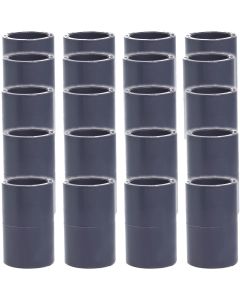 20-Pack 1 in. Schedule-80 PVC Couplings Slip/Straight/Socket Fittings NSF ASTM D2467