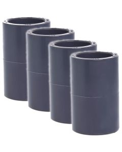 4-Pack 1 in. Schedule-80 PVC Couplings Slip/Straight/Socket Fittings NSF ASTM D2467