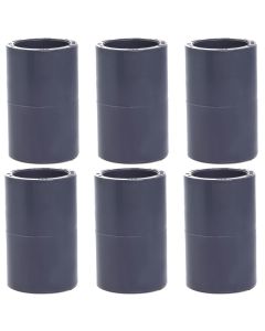 6-Pack 1 in. Schedule-80 PVC Couplings Slip/Straight/Socket Fittings NSF ASTM D2467