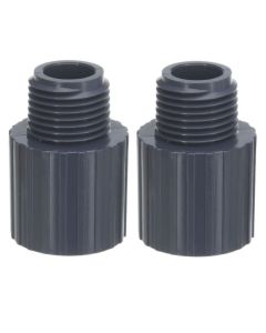 2-Pack 1 in. SCH-80 PVC Male Adapters Pipe Fittings NSF ASTM D2467/D2464 NPT