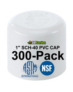 300pc/Box 1 in. SCH-40 PVC End Caps/Plugs NSF ANSI ASTM D2466 Slip/Socket Pressure Fittings 1"