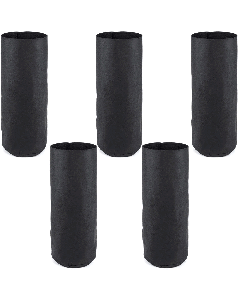 5-Pk 7-Gallon Skinny Tall Black Fabric Pot/Deep Aeration Plant Grow Bag 10D x 20.5H