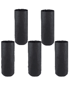 5-Pack 1/2-Gallon Skinny Tall Black Fabric Pots/Deep Aeration Plant Grow Bags 4D x 10H