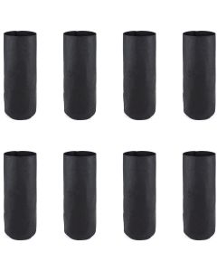 247Garden 3-Gallon Skinny Tall Aeration Fabric Pot/Deep Aeration Plant Grow Bag 7D x 18H Black 8-Pack Adjustable-Height