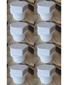8-Pack 1 in. Schedule 40 PVC Male Threaded Plug/MNPT End Cap Pipe Fitting NSF SCH40 ASTM D2466 1"