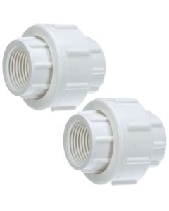 2-Pack 1 in. PVC Pipe Unions w/ O-Ring for SCH40 PVC Pipe Threaded-Type ASTM D2466/F1970 1" FNPT x FNPT