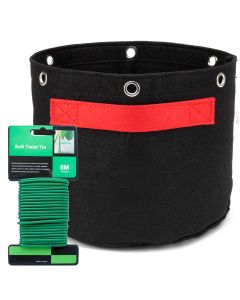 247Garden 1-Gallon Bonsai Training Grow Bag w/Soft Twist Plant Tie 25FT Combo Kit