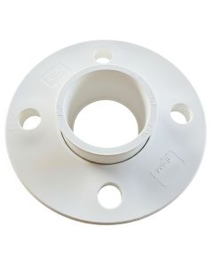 2-1/2 in. PVC SCH-40 Lap Joint Flange w/ Removable Stub End ANSI/ASTM D2466 2-Piece Short Pipe Flange Kit