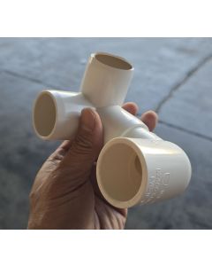 1-1/4" PVC SCH-40 2-Port Closed Manifold w/ 1X 360° Adjustable Direction - Basic Modular Version