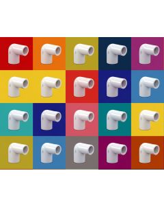 20-PK 1/2 in. SCH-40 PVC 90° Street Elbow Pipe Fittings NSF ASTM D2466 1/2" Slip x 1/2" Spigot