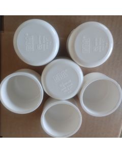 6-Pack 2 in. SCH-40 PVC End Caps/Plugs NSF ANSI ASTM D2466 2" Slip/Socket Pressure Fittings