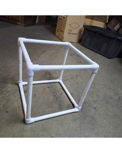 247Garden 1/2 in. 12x12 x12" PVC Cube Complete Kit w/ 1/2" SCH40 PVC Pipes 1FT x8 and 3-Way Corner Fittings x8