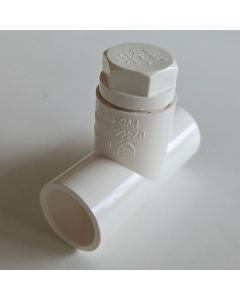 1-1/2 in. SCH-40 PVC Female Threaded Tee w/Male Threaded Plug NSF ANSI/ASTM D2466 Combo Pipe Fitting Kit