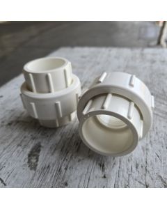 2-Pack 1.5 in. SCH-40 PVC Unions w/ EPDM O-Ring Seal, Socket-Type D2466/F1970 Fitting