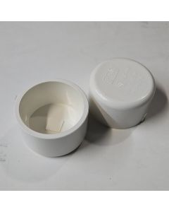 2-Pack 2.5" Schedule-40 PVC End Caps Pipe Fittings NSF SCH40 ASTM D2466 2-1/2" Slip/Socket