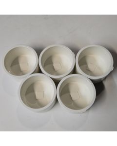 5-Pack 2.5" Schedule-40 PVC End Caps Pipe Fittings NSF SCH40 ASTM D2466 2-1/2" Slip/Socket