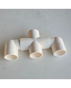 247Garden 2" PVC SCH-40 3-Port Manifold Kit – NSF/ASTM D2466 Certified Modular Pipe Fittings for Plumbing, Irrigation & Hydroponics