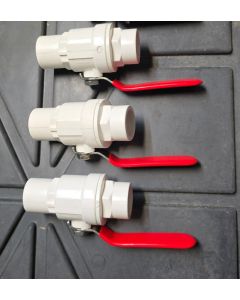 3-Pack 1/2 in. Two-Piece SCH40 PVC Chroming Ball Shut-Off Valves w/ Stainless Steel Handle
