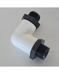 1/2 in. PVC Male Threaded NPT x NPT Elbow Kit ASTM D2466/D2467 SCH40+SCH80 2-Piece Modular MNPT x MNPT Elbow Fitting Kit
