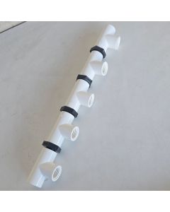 3/4 in. 5-Port Open PVC SCH-40 Manifold w/ 3/4" FNPT Inlet & Outlet ASTM D2466 Modular PVC Fitting Kit